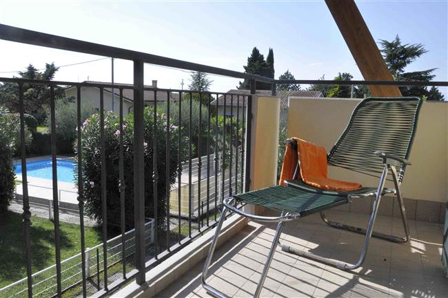 balcony with garden furniture