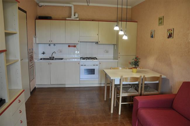 Living room with kitchen